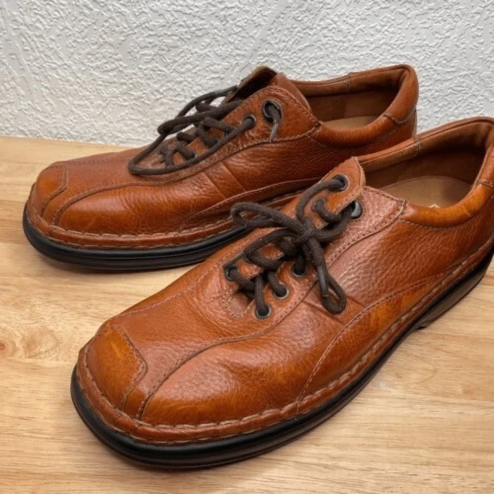 Joseph Seibel Brown Pebble Leather LaceUp Oxford Dress Shoes Men 45/US12 Leather